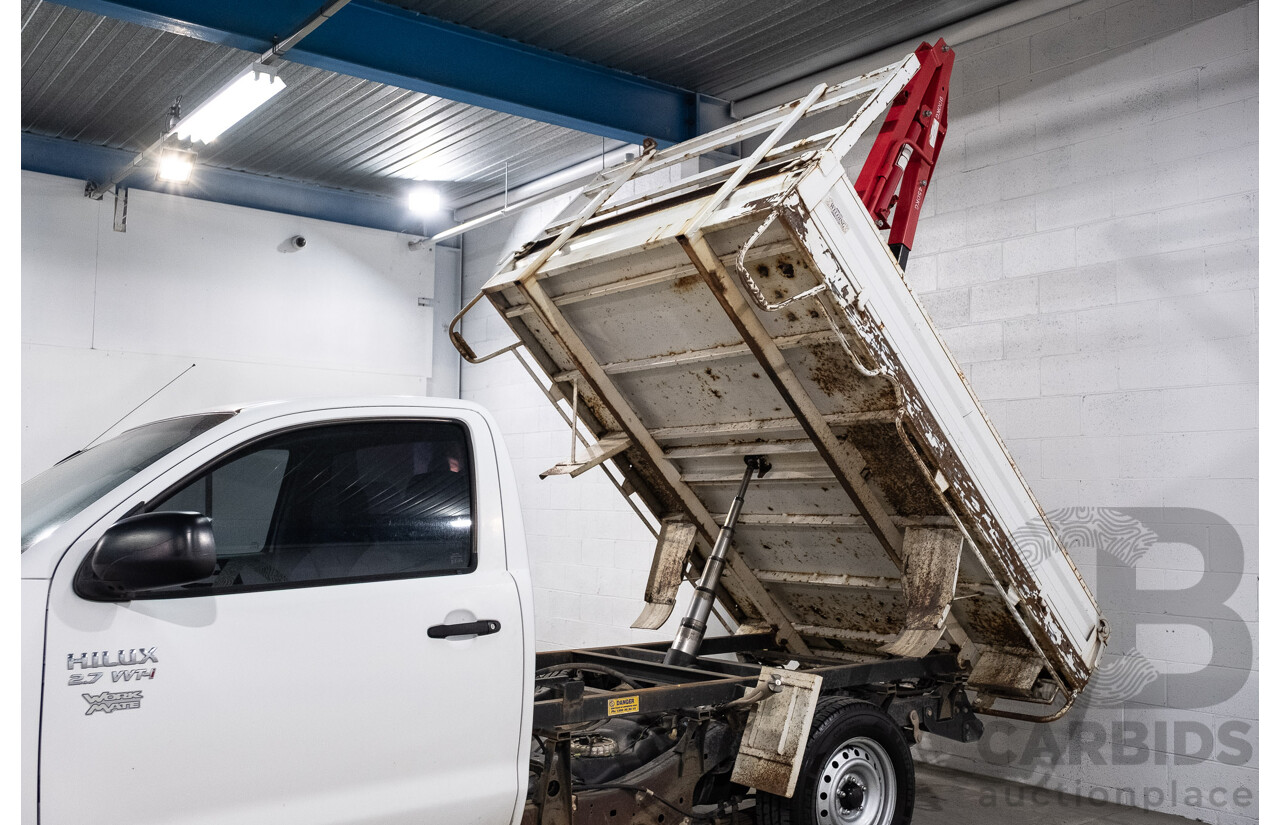 7/2009 Toyota Hilux Workmate TGN16R 08 Upgrade C/Chas White 2.7L - Hydraulic Tipper