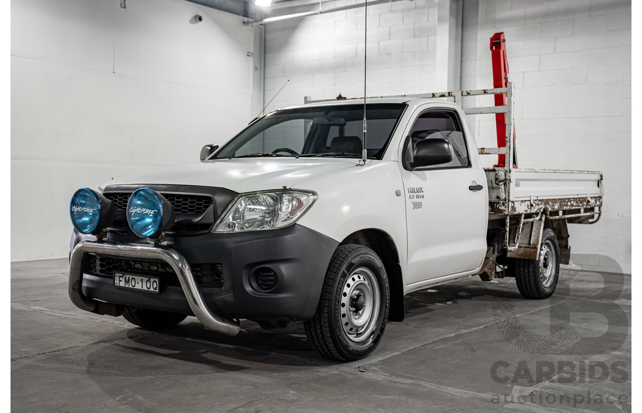 7/2009 Toyota Hilux Workmate TGN16R 08 Upgrade C/Chas White 2.7L - Hydraulic Tipper