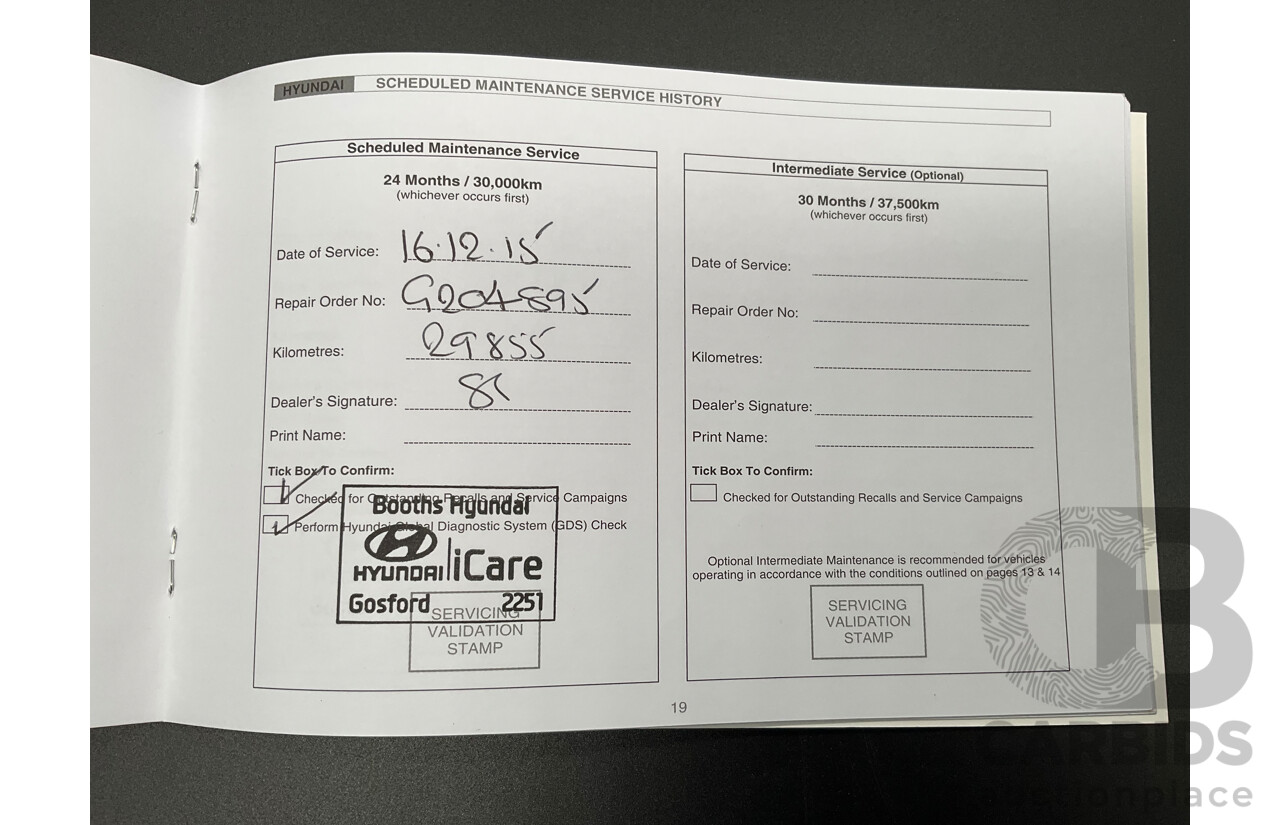 8/2014 Hyundai i30 SE GD MY14 5d Hatchback Brilliant Red Metallic 1.8L