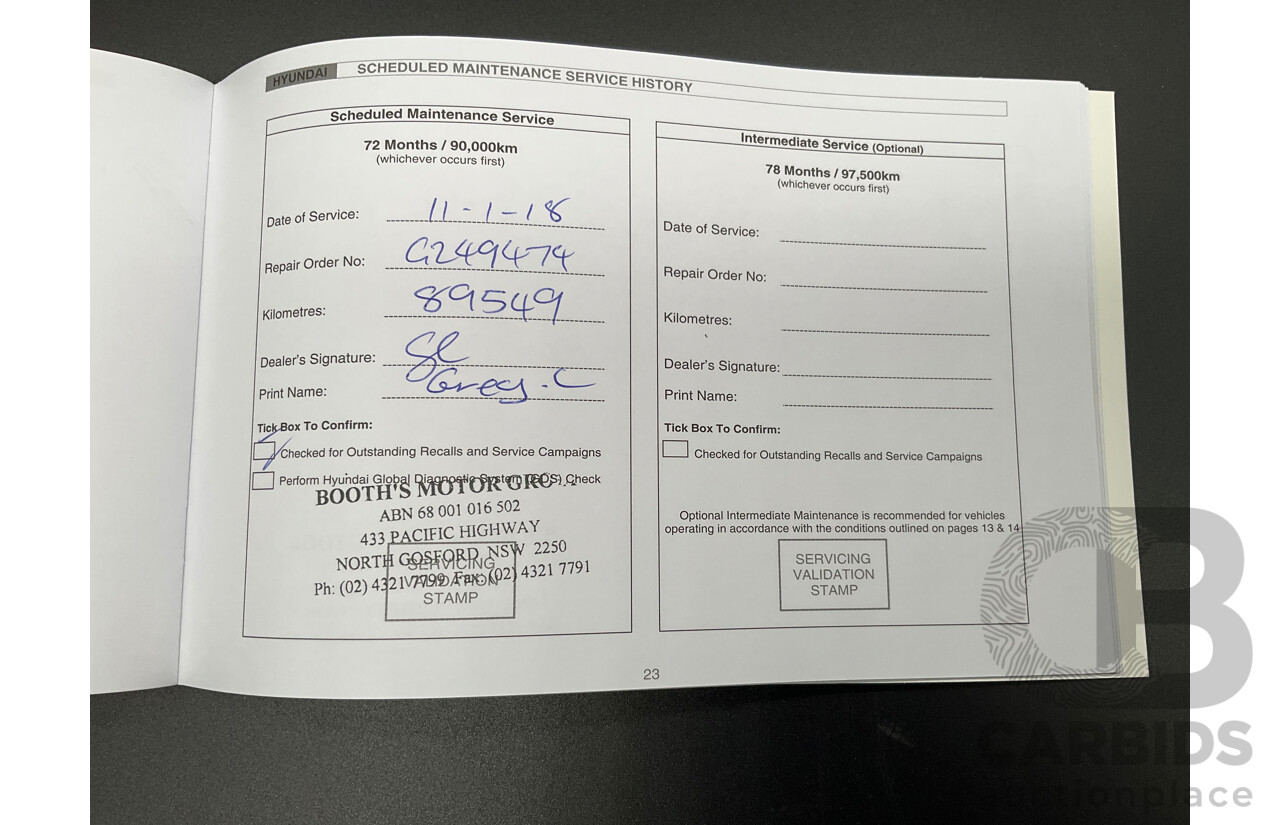 8/2014 Hyundai i30 SE GD MY14 5d Hatchback Brilliant Red Metallic 1.8L