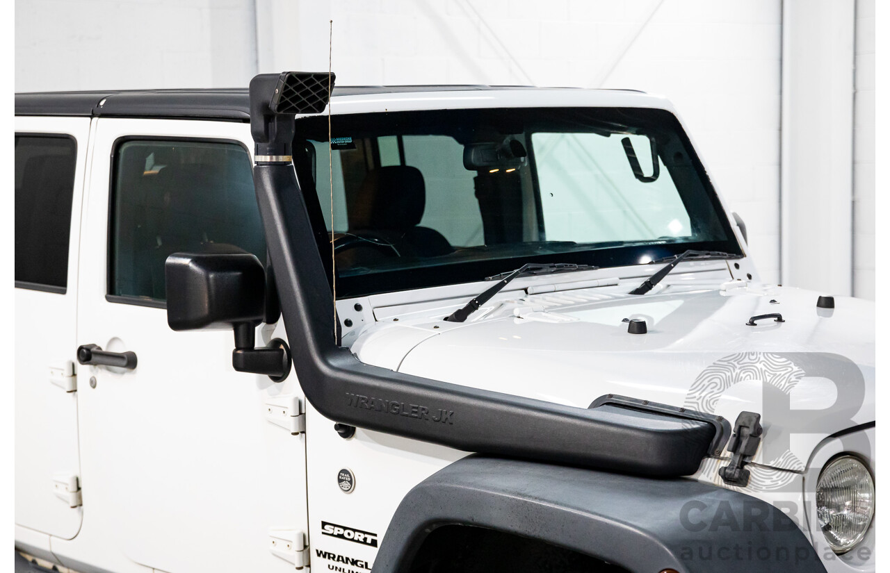 08/2016 Jeep Wrangler Unlimited Sport (4x4) JK MY16 4d Hardtop Bright White V6 3.6L