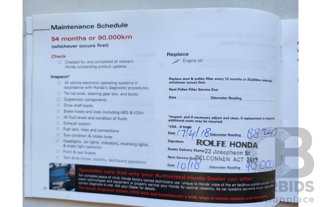 6/2008 Honda Civic VTi MY07 4d Sedan White 1.8L