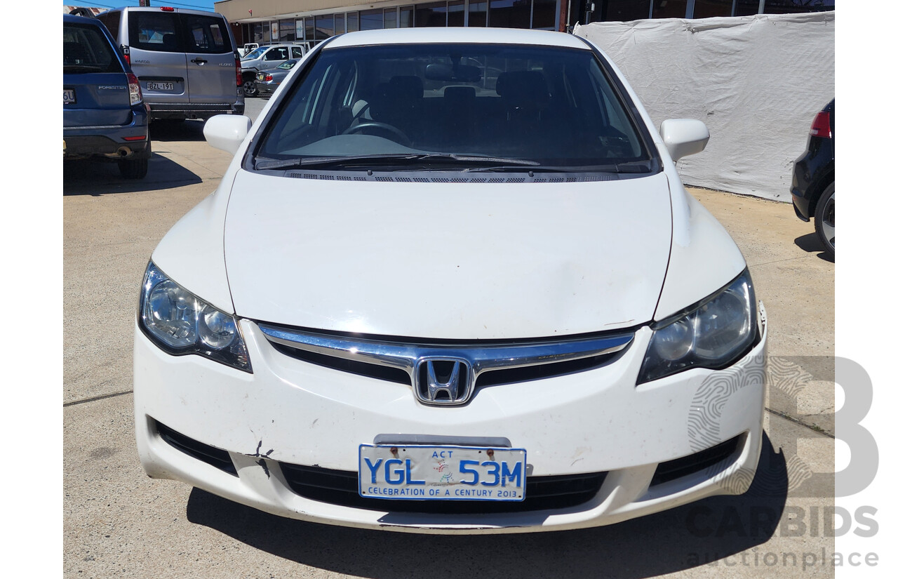 6/2008 Honda Civic VTi MY07 4d Sedan White 1.8L