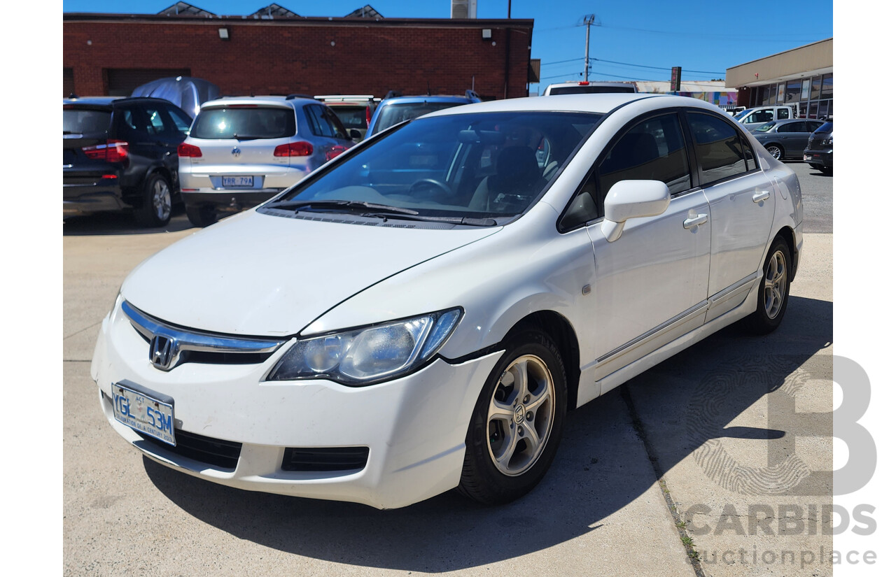 6/2008 Honda Civic VTi MY07 4d Sedan White 1.8L
