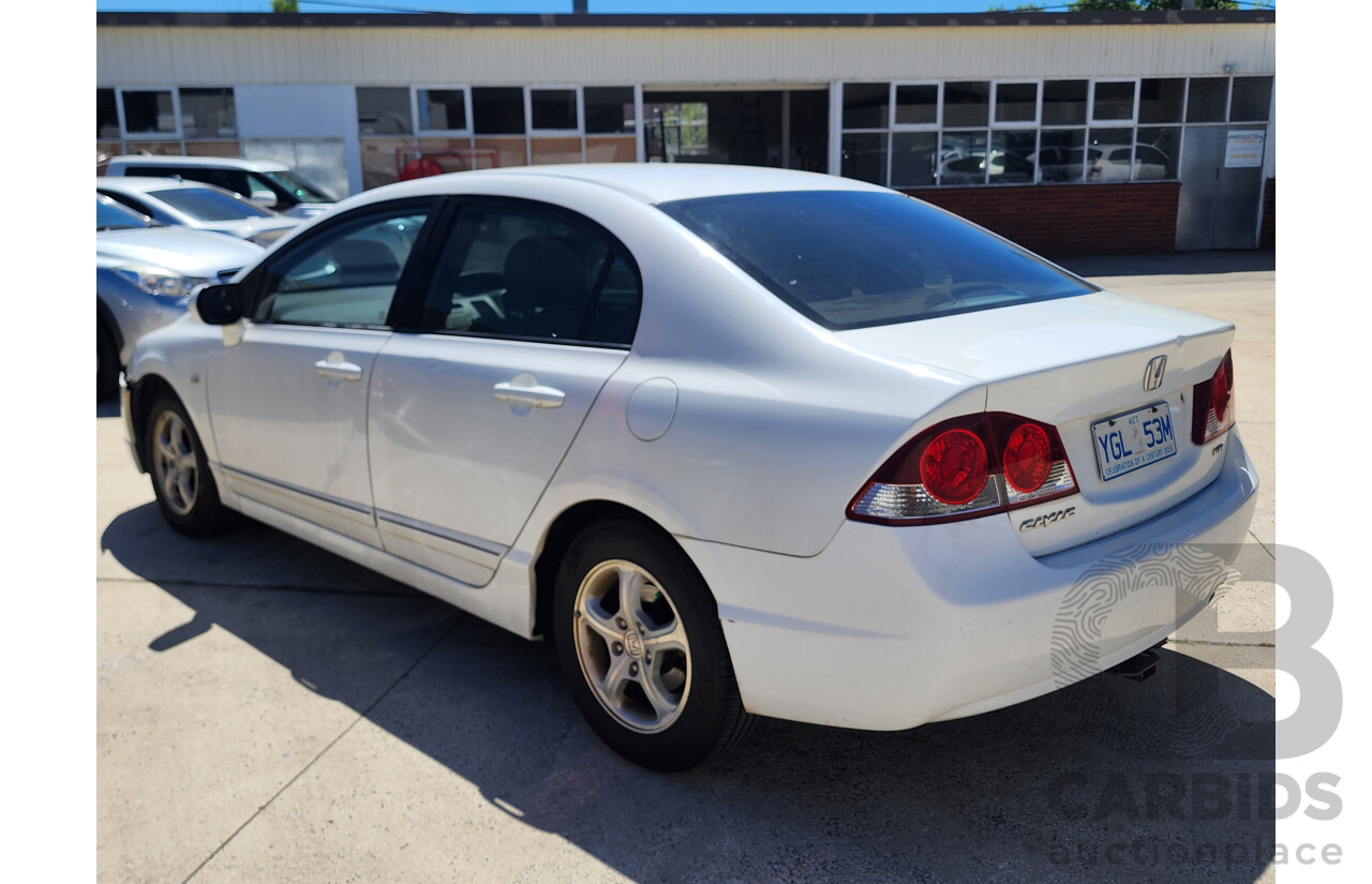 6/2008 Honda Civic VTi MY07 4d Sedan White 1.8L