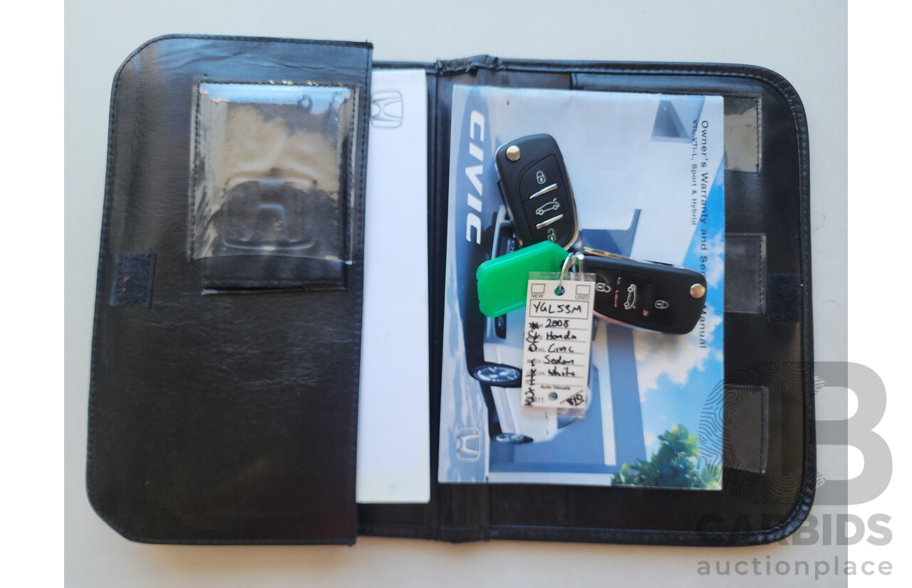 6/2008 Honda Civic VTi MY07 4d Sedan White 1.8L