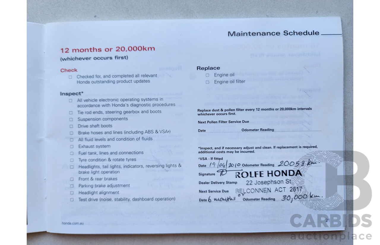 6/2008 Honda Civic VTi MY07 4d Sedan White 1.8L