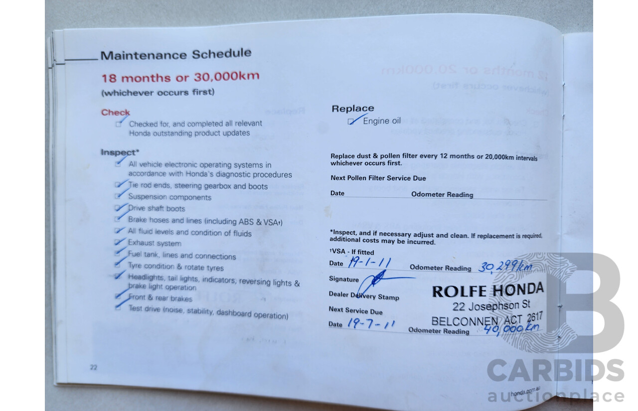 6/2008 Honda Civic VTi MY07 4d Sedan White 1.8L