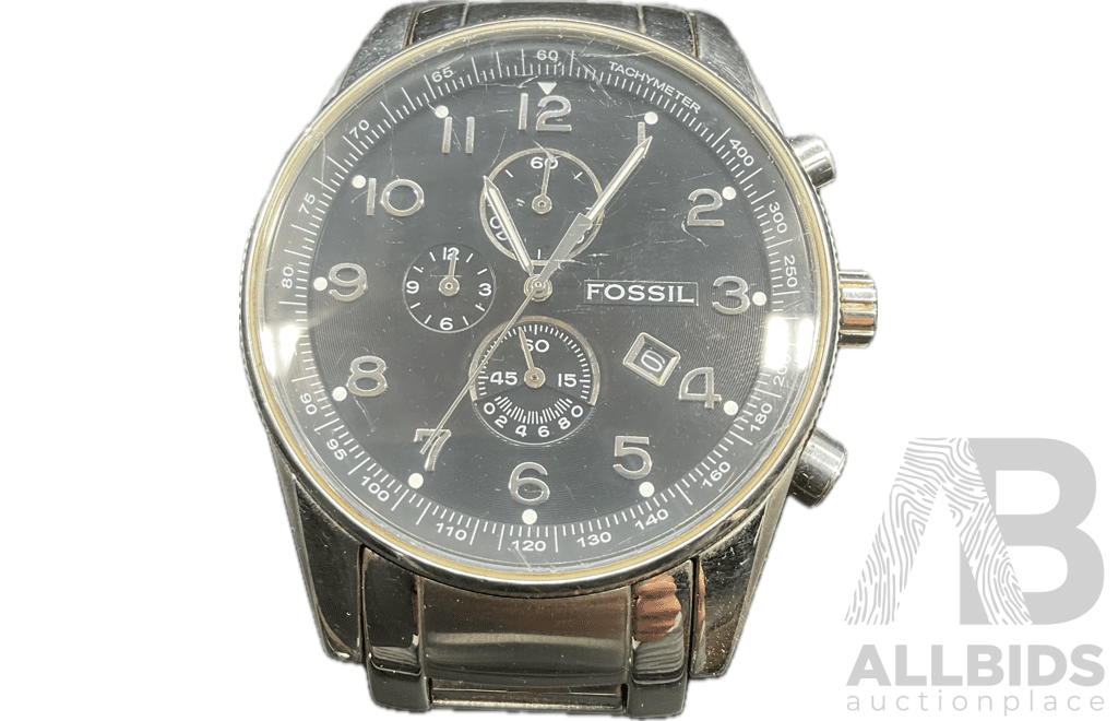 FOSSIL (FS-4249) Men's Chronograph Black Dial Watch