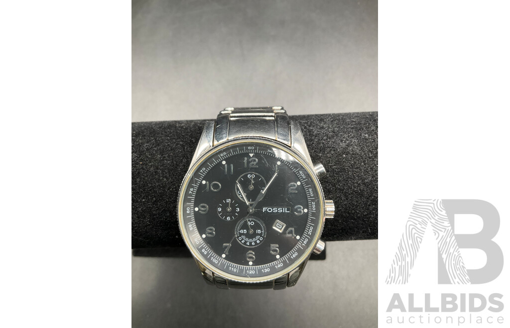 FOSSIL (FS-4249) Men's Chronograph Black Dial Watch