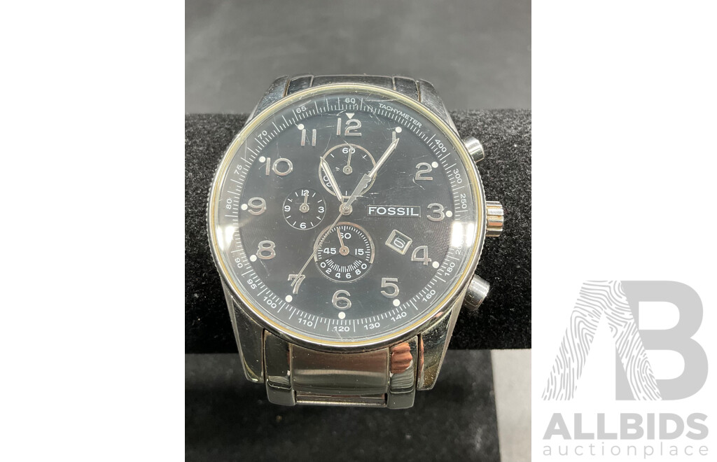 FOSSIL (FS-4249) Men's Chronograph Black Dial Watch