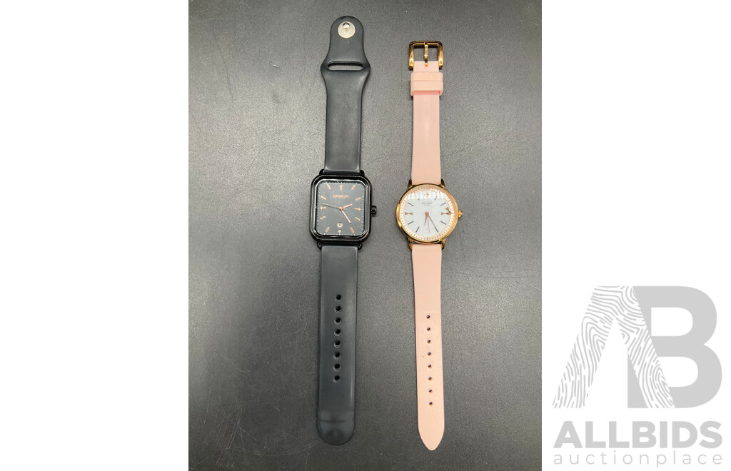 GUESS Lady Frontier Gold-tone Watch (W1156L2) Watch, SANDA Watch and KATE SPADE Watch - Lot of 3