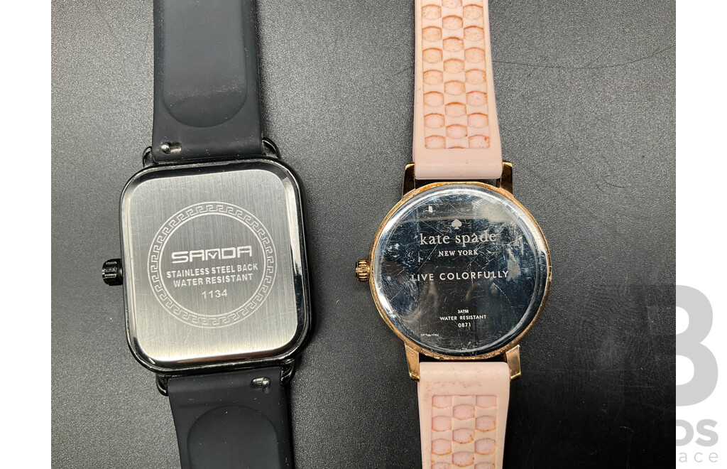 GUESS Lady Frontier Gold-tone Watch (W1156L2) Watch, SANDA Watch and KATE SPADE Watch - Lot of 3