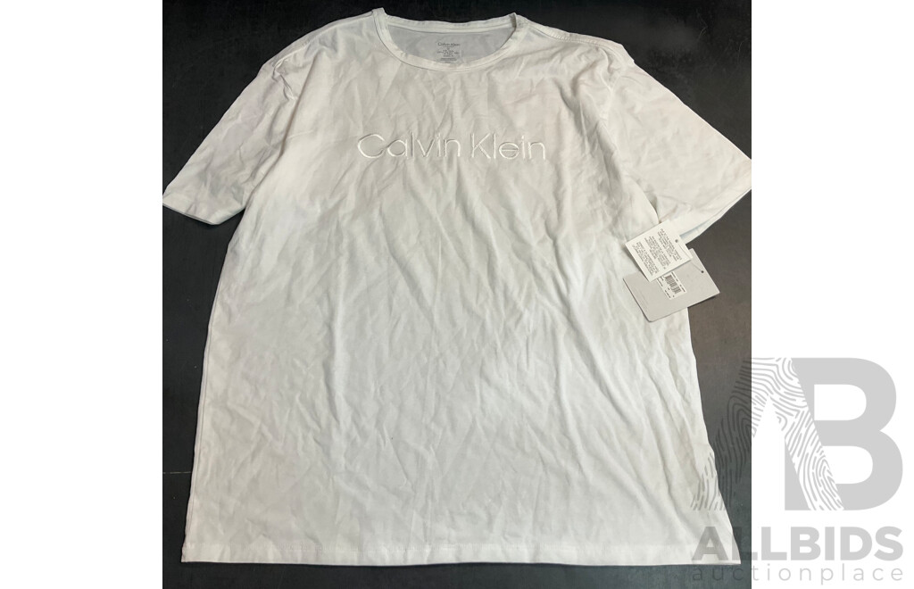 Calvin Klein Women's T-shirts (M/XL) & Ralph Lauren Size L White Skirt - Lot of 3