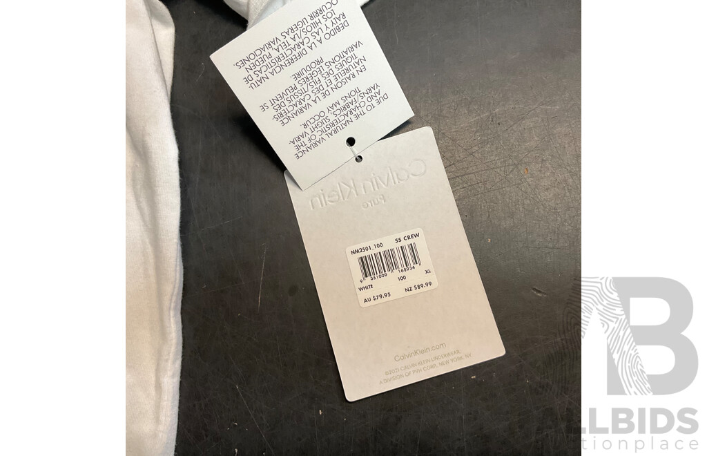 Calvin Klein Women's T-shirts (M/XL) & Ralph Lauren Size L White Skirt - Lot of 3