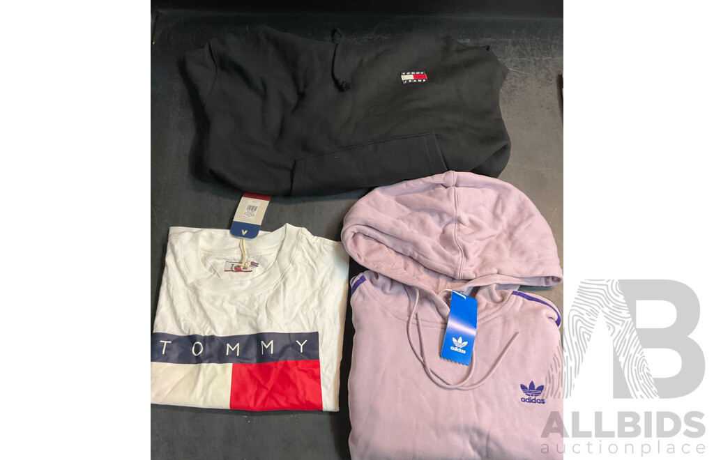 Tommy Jeans, Adidas  Women's Short T-shirt & Hoodies - Size S - Lot of 3