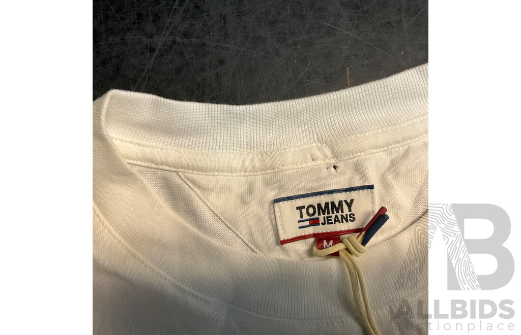 Tommy Jeans T-shirt Size M & Adidas Black Jacket Size 12 - Lot of 2