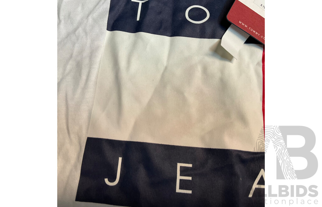 Tommy Jeans T-shirt Size M & Adidas Black Jacket Size 12 - Lot of 2