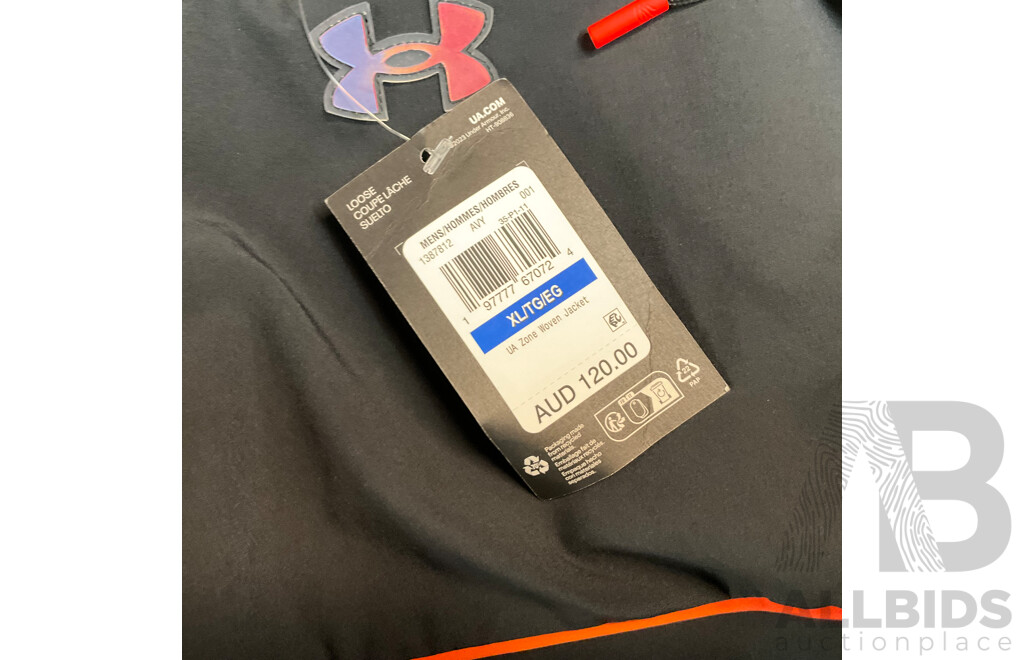 Under Armour Size XL Jacket & Size L Pants & Carhartt Blue Hat - Lot of 3