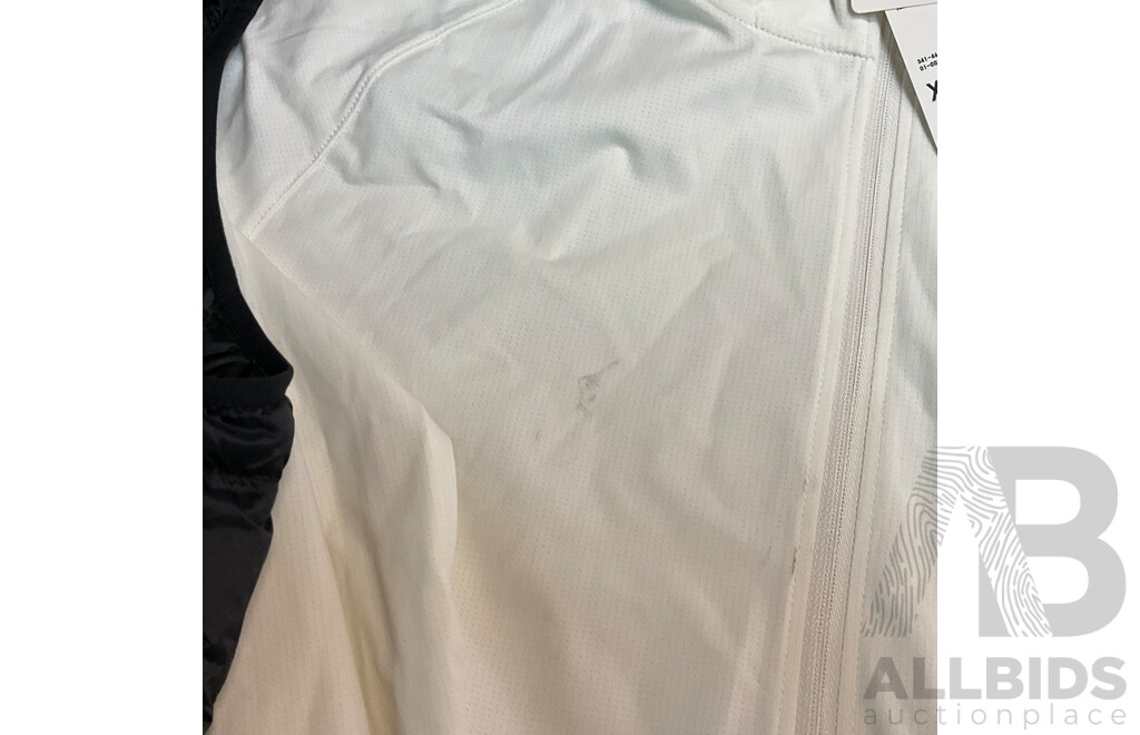 UNIQLO Size XS Black Vest & White Light Jacket - Lot of 2