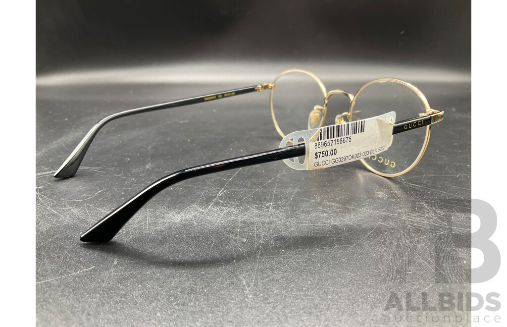 Black Frame Eyeglasses Branded GUCCI