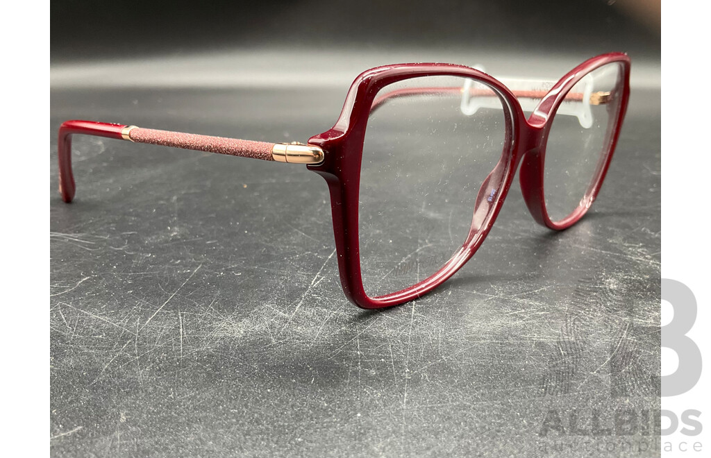 Burgundy Frame Eyeglasses Branded JIMMY CHOO