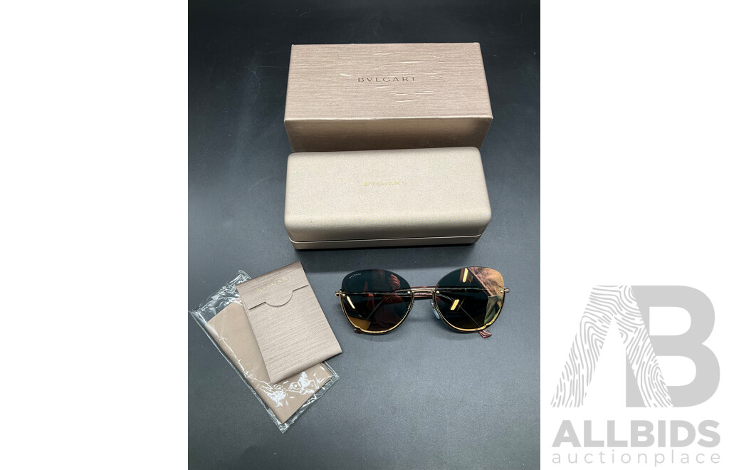 Aviator Gold Sunglasses Branded Bulgari
