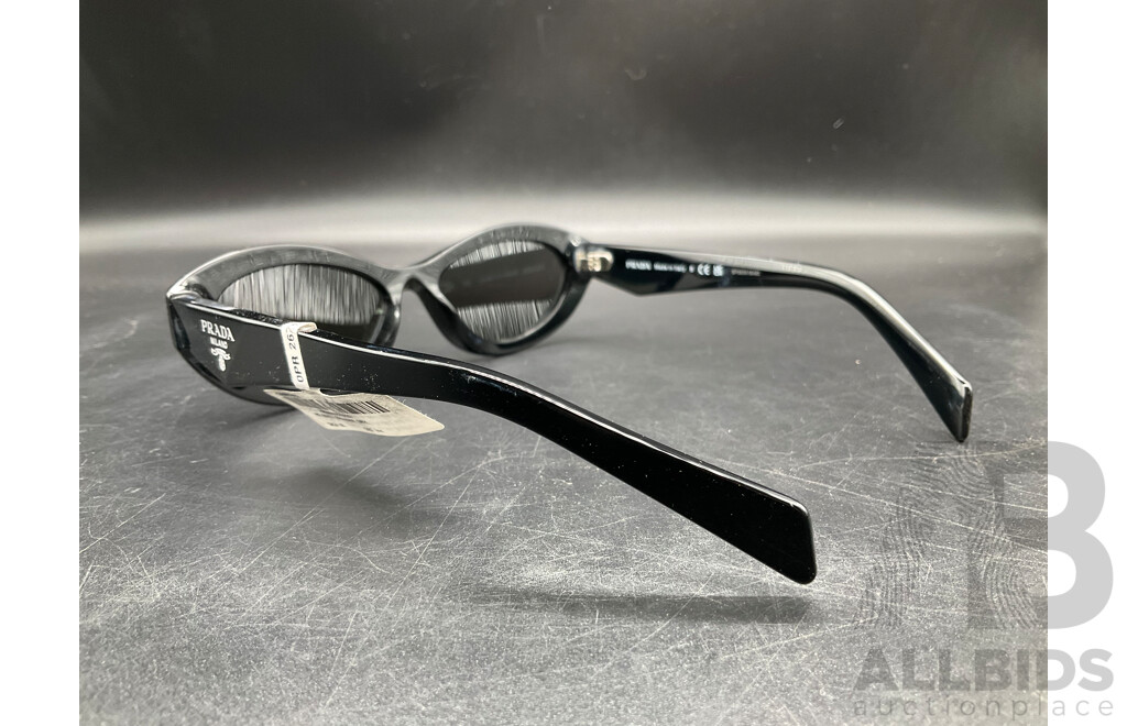 Black Oval Frame Sunglasses Branded Prada