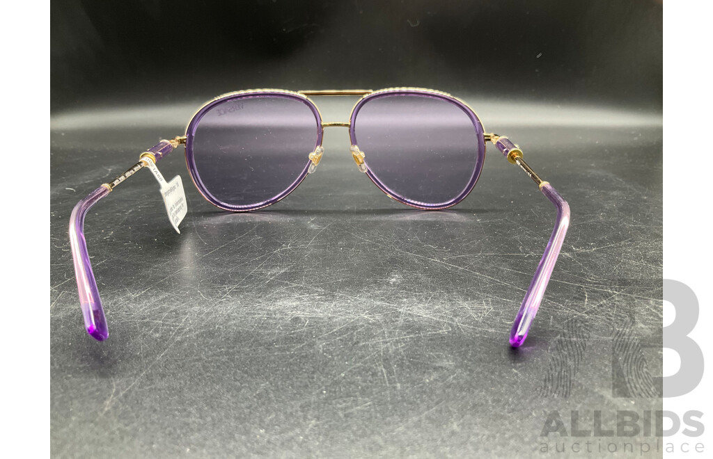 Lilac Transparent Sunglasses Branded Versace
