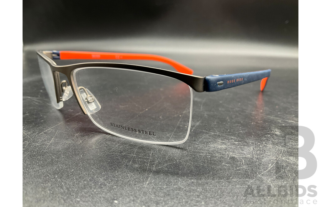 Semi-rimless Eyeglasses Branded Hugo Boss