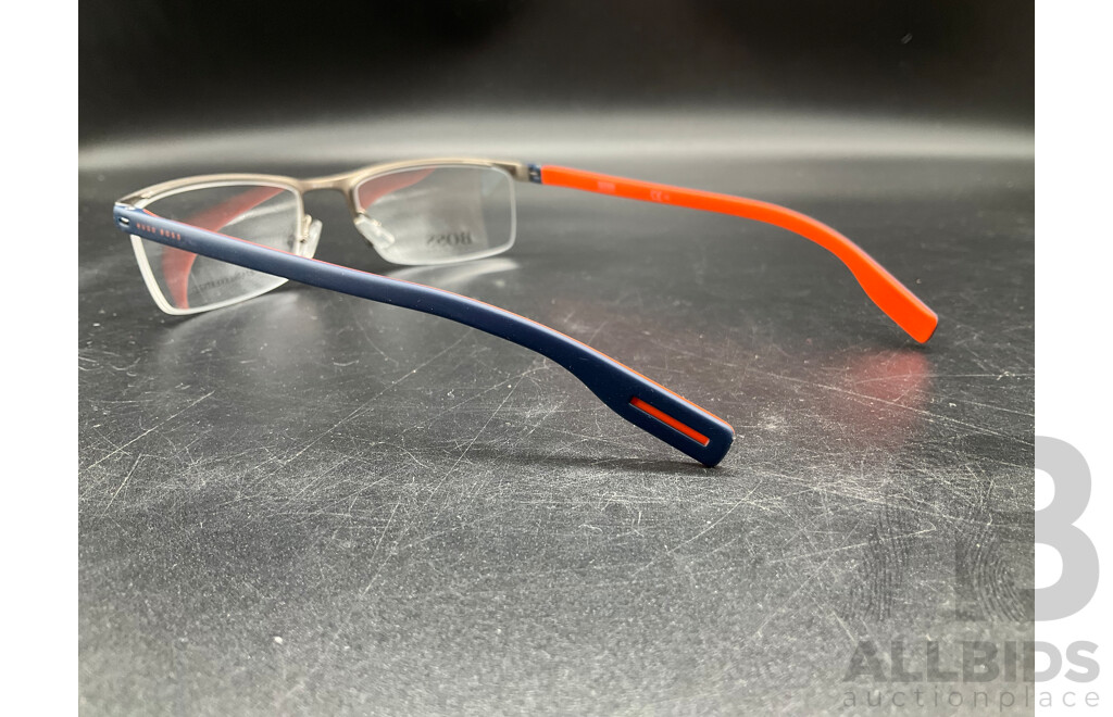 Semi-rimless Eyeglasses Branded Hugo Boss