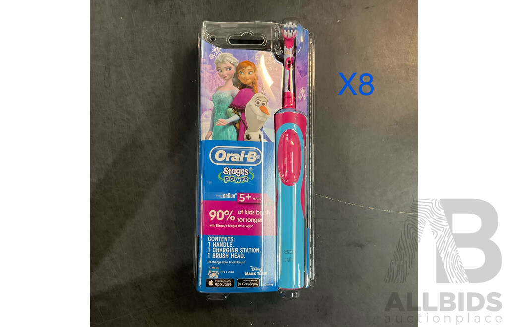 Oral-B Kids Stages Power  Frozen Rechargeable Toothbrush  X8