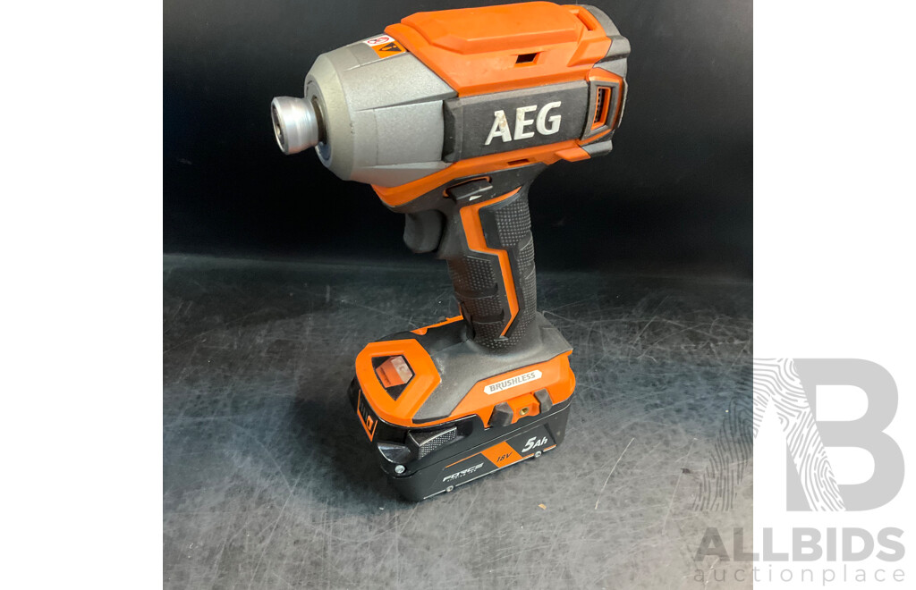 AEG Electric Tools (BSS18BLC,BSB18B2M,BEWS18125BLC) with 2x Batteries & Charger & Driving Bit Set