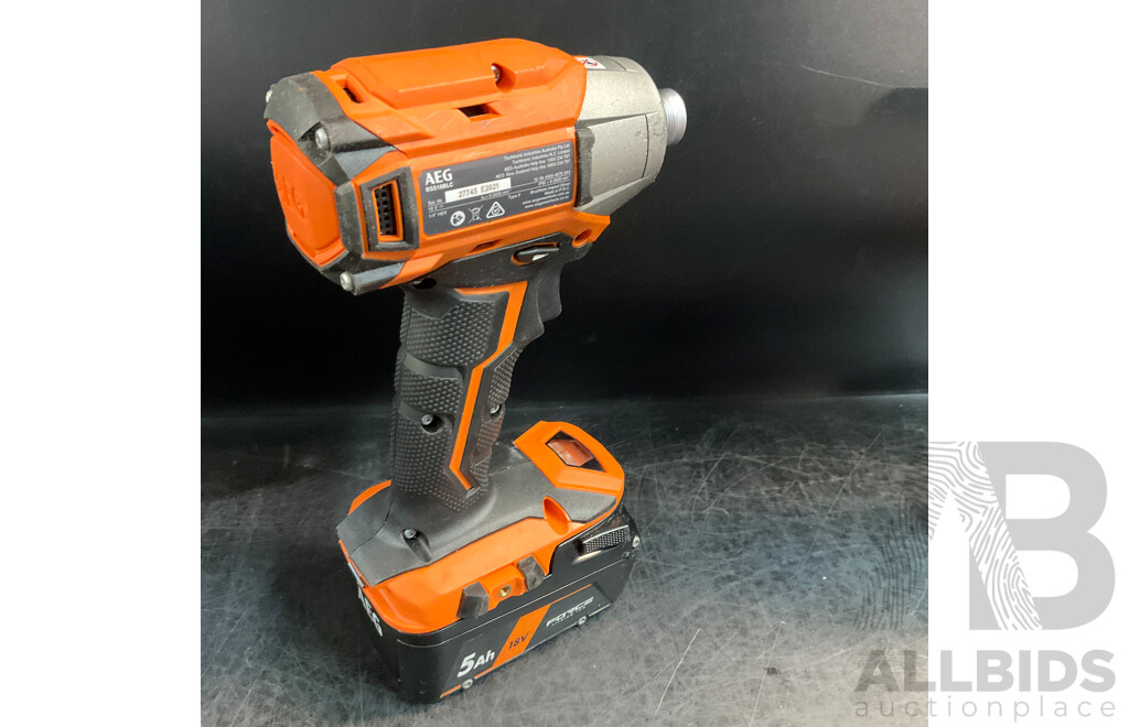 AEG Electric Tools (BSS18BLC,BSB18B2M,BEWS18125BLC) with 2x Batteries & Charger & Driving Bit Set