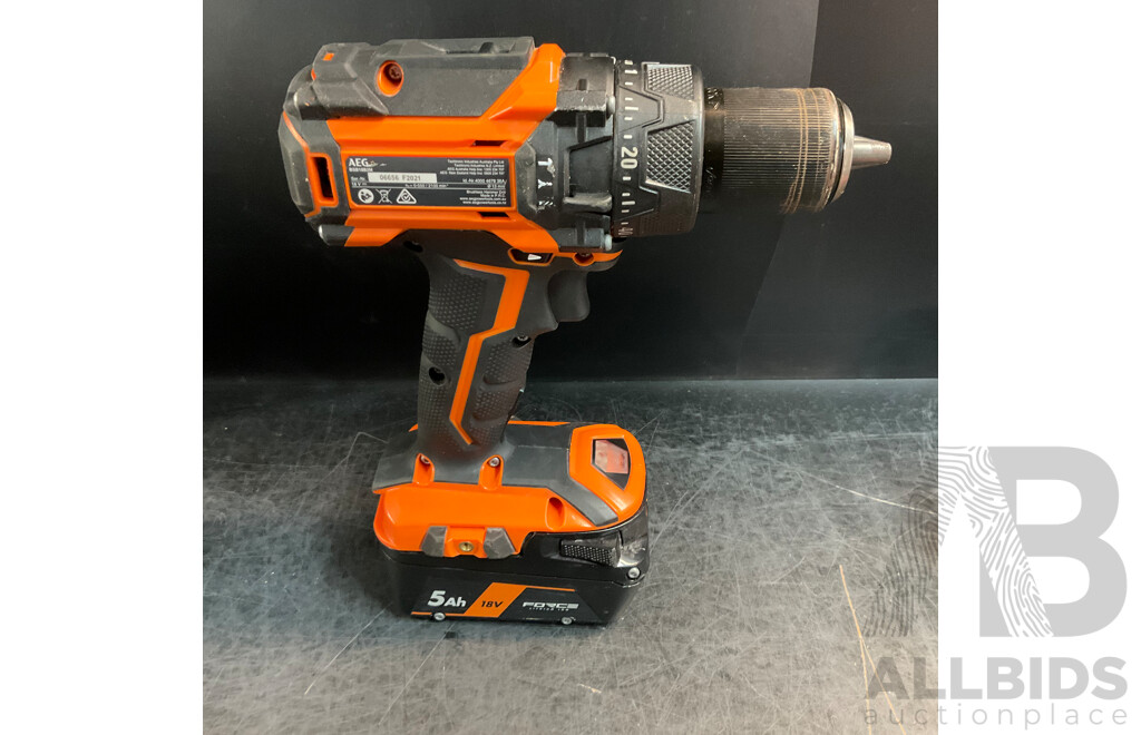 AEG Electric Tools (BSS18BLC,BSB18B2M,BEWS18125BLC) with 2x Batteries & Charger & Driving Bit Set