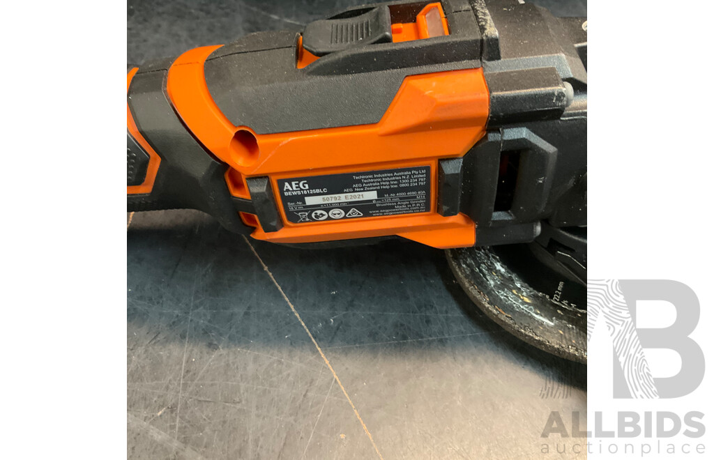 AEG Electric Tools (BSS18BLC,BSB18B2M,BEWS18125BLC) with 2x Batteries & Charger & Driving Bit Set