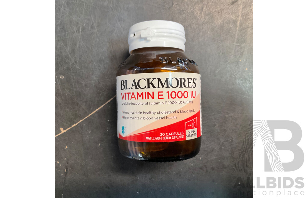 BLACKMORES Vitamin E1000 IU X7 & CoQ10 150mg X3 - Lot of 10