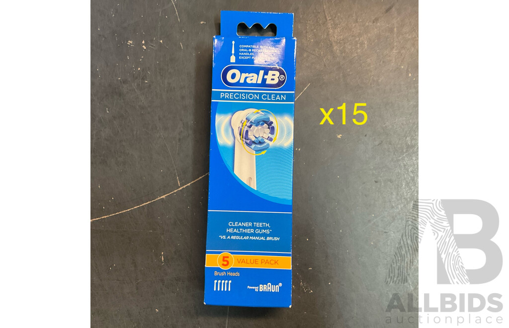 Oral-B Vitality Precision Clean Brush Heads 5 Packs X15