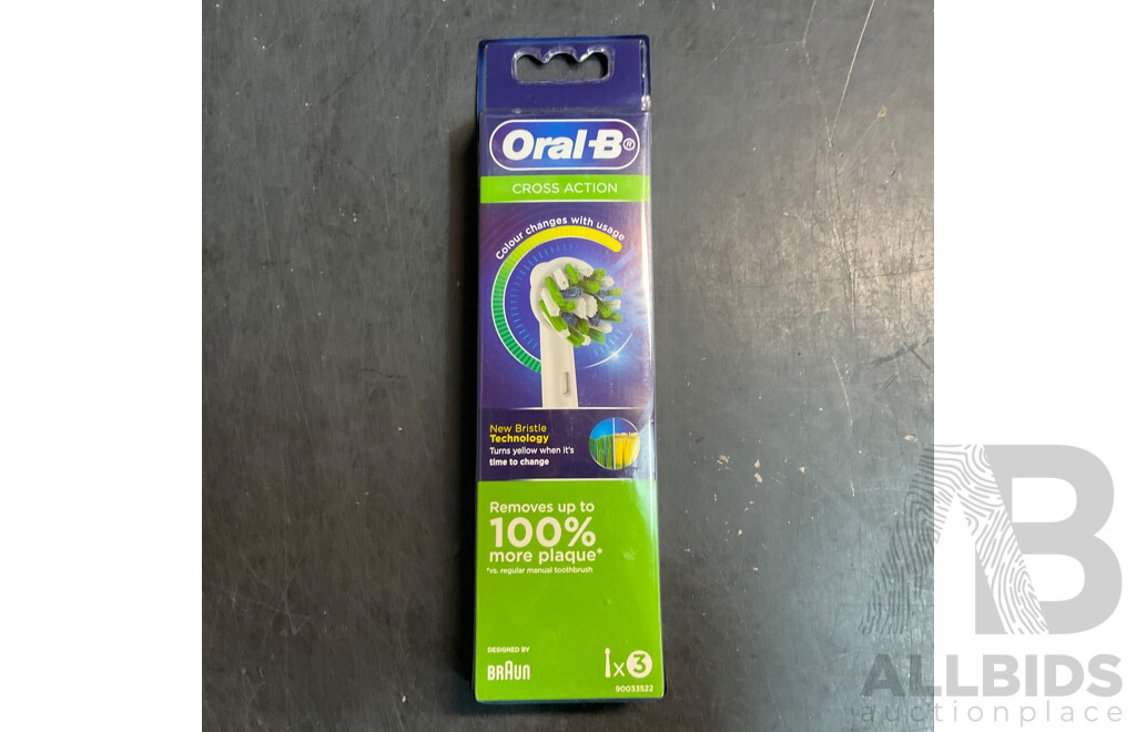 Oral-B Cross Action Brush Heads 3 Packs X15 and 5 Packs X3