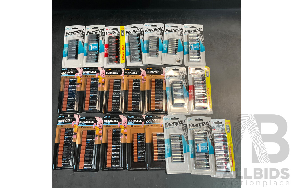 Assorted Energizer & Duracell Battery Packs - Lot of 22