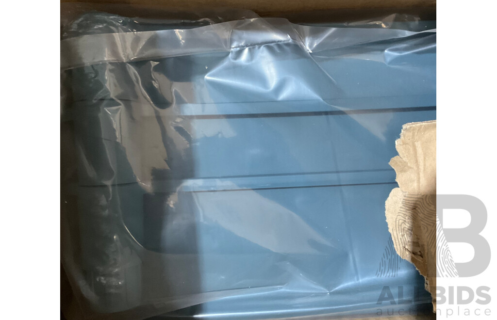 Mobile 3-Tier Storage Shelf with Wheels - Assorted Colours - Lot of 7