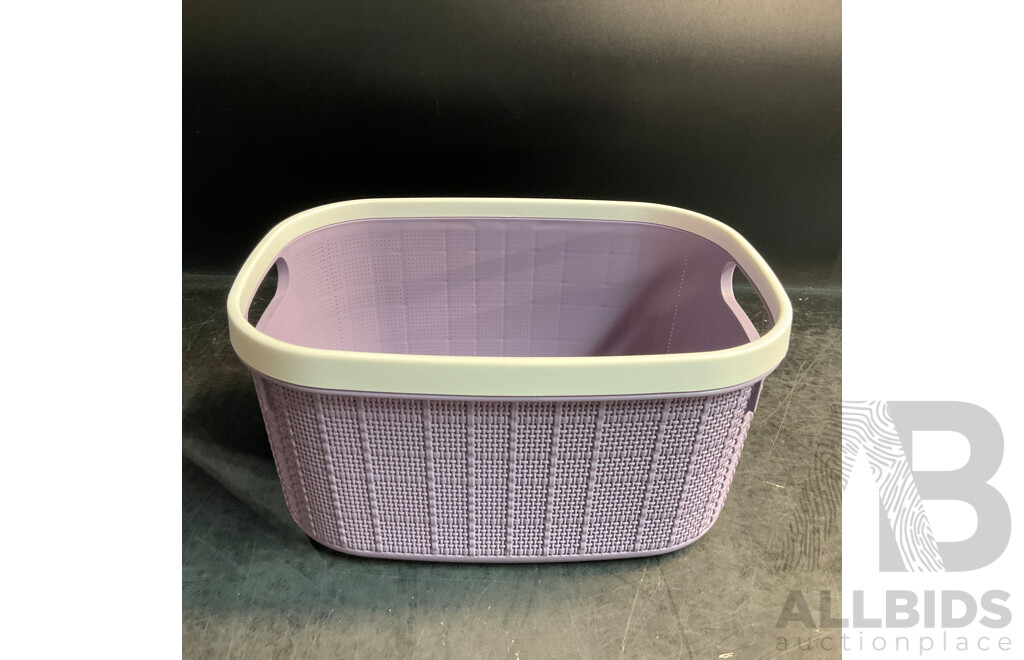 Plastic Storage Basket - Purple - Lot of 60
