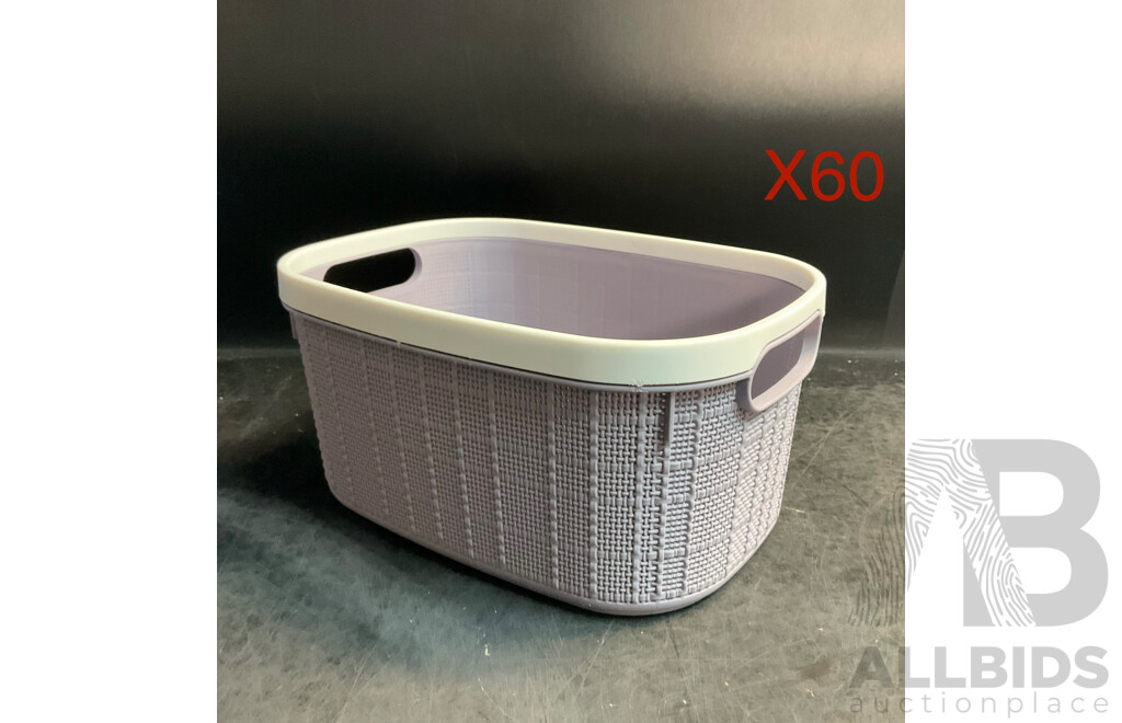 Plastic Storage Basket -  - Lot of 60