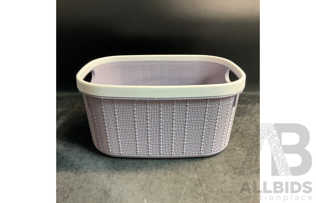 Plastic Storage Basket - Purple - Lot of 60