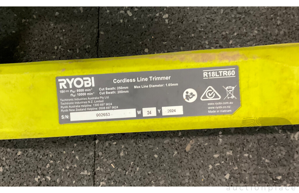 ROYBI Cordless Line Trimmer R18LTR60 Tool Only