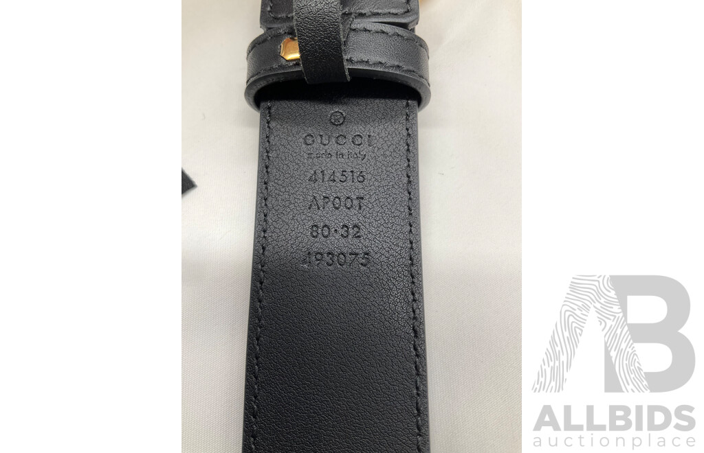GG Black Belt Branded Gucci