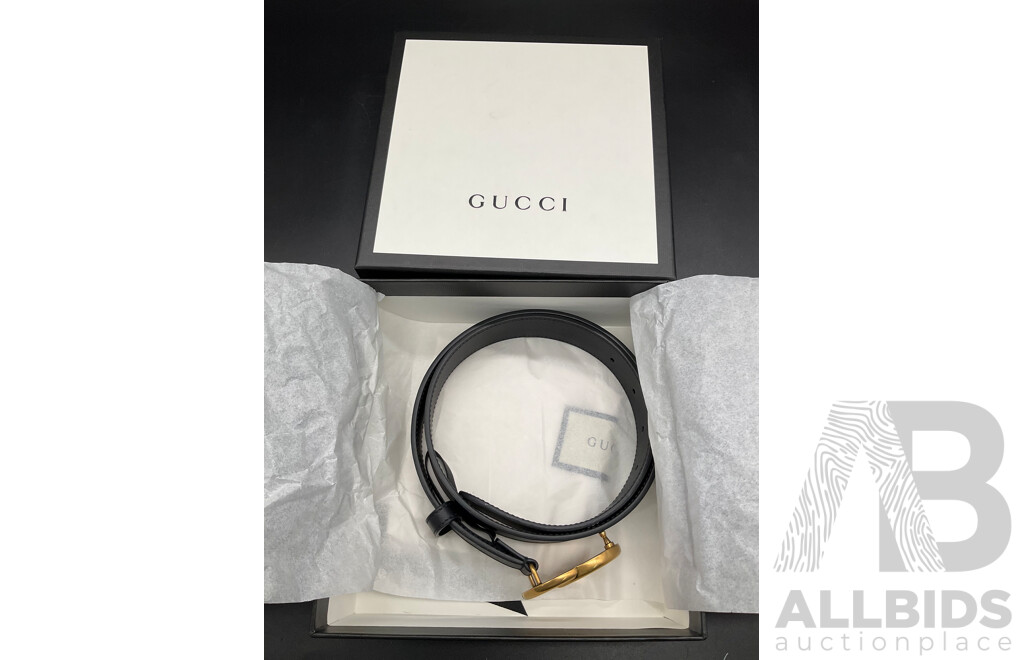 GG Black Belt Branded Gucci