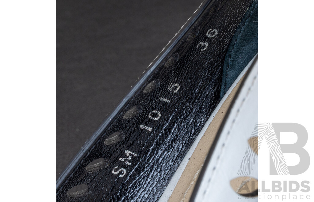 Christian Dior Verso Laser-cut Pumps in White Calfskin Leather, 10cm Heel, Size 36