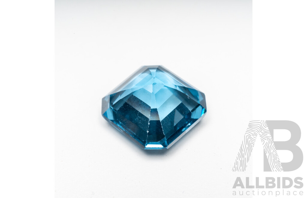 Asscher Cut London Blue Topaz - 22.20cts