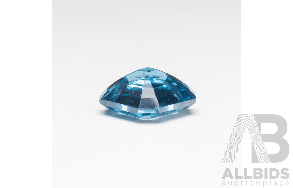 Asscher Cut London Blue Topaz - 22.20cts